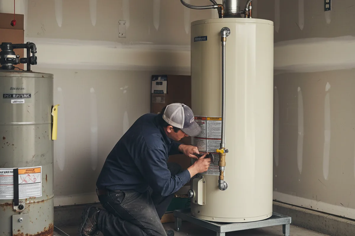 Water heater and shutoff valve replacement in Logandale